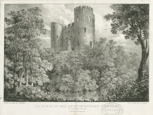 Dudley Castle - The Keep: kaiverrus, nd [c 1825] (tulostus) tekijältä Charles Joseph Hullmandel