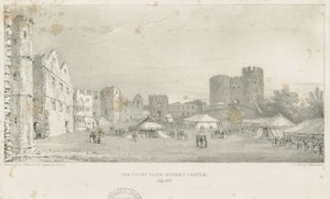Dudley Castle - The Keep: litografia, heinäkuu 1837 (painettu) tekijältä Charles Joseph Hullmandel