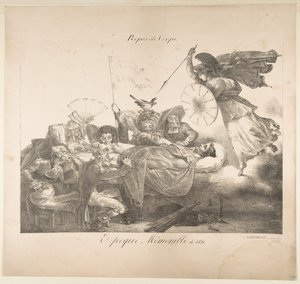 Kehon ateria. Ikimuistoinen aikakausi 1821, 1821. tekijältä Charles Joseph Hullmandel