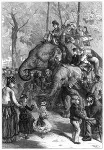 Maanantai-iltapäivä Eläintieteellisen seuran puutarhoissa, 1871. tekijältä Charles Joseph Staniland