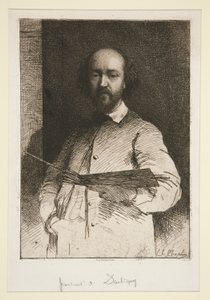 Daubignyn muotokuva tekijältä Charles Joshua Chaplin
