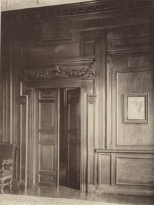 Thorpe Hall, Grantham, ovi ja panelointi ruokasalissa tekijältä Charles Latham