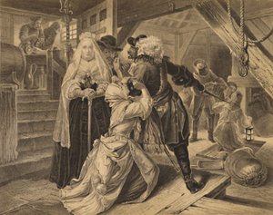 Alice Lislen pidätys Sedgemoorin taistelun pakolaisten suojelemisesta, 1685, 1886 tekijältä Charles Lawrie
