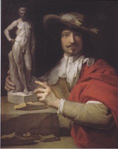 Saksa: Porträt des Bildhauers Nicolas le Brun Kuvanveistäjä Nicolas Le Brunin muotokuva tekijältä Charles Le Brun