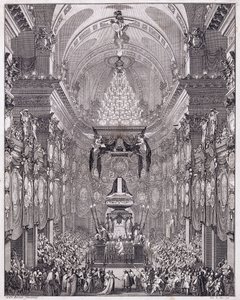 Oratoire du Louvren mausoleumi, Rue Saint-Honore, ranskalaisen valtiomiehen Pierre Seguierin muistolle, toukokuu 1672, n. 1770-1780 (kaiverrus) tekijältä Charles Le Brun