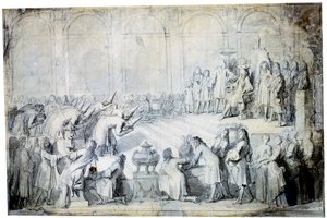 Siamin suurlähettiläät kuninkaan edessä, 1686 tekijältä Charles Le Brun