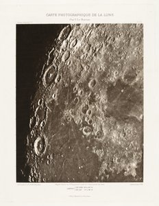 Carte photographique de la lune, planche I.A (Kuun valokuvakartta, levy I.A),11. lokakuuta 11. lokakuuta tekijältä Charles le Morvan