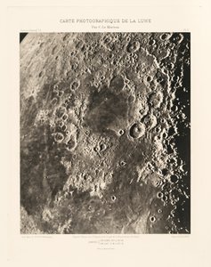 Carte photographique de la lune, planche II (Valokuvakartta Kuusta, levy II),15. maaliskuuta tekijältä Charles le Morvan