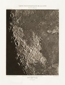 Carte photographique de la lune, planche VIII.A (Valokuvakartta Kuusta, levy VIII.A),13. syyskuuta tekijältä Charles le Morvan
