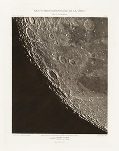 Carte photographique de la lune, planche XII.A (Kuun valokuvakartta, levy XII.A),11. lokakuuta 11. lokakuuta tekijältä Charles le Morvan