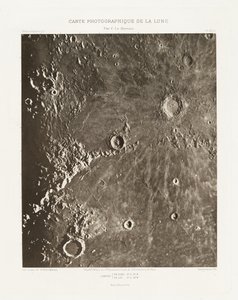 Carte photographique de la lune, planche XIII.A (Valokuvakartta Kuusta, levy XIII.A),23. lokakuuta tekijältä Charles le Morvan
