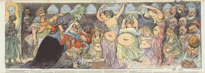 Vatsatanssijat. Kuvitus Le Rirelle
