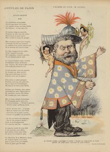 Karikatyyri ranskalaisesta sosialistipoliitikosta Jean Jauresista. Kuvitus Le Rirelle