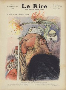 Karikatyyri Bulgarian tsaari Ferdinand I:stä. Kuvitus Le Rirelle