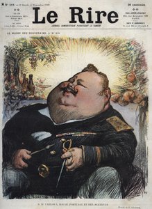 Charles I Portugalin kuningas (1863-1908) - Carlos I Portugalin ja Algarvesin kuningas - Charles Leandren (1862-1934) karikatyyri elokuvassa "The Rire" 8. marraskuuta