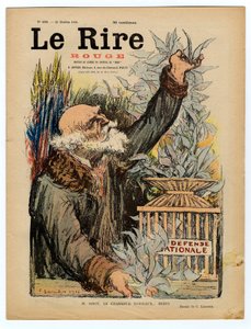 Kansi "" The Red Laughter", satiirinen väreissä tekijältä Charles Leandre
