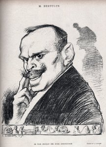 Dreyfus-tapaus - Koulutetuin tutkintatuomareista - Paul Bertulus 1851-1917 - Ranskan tuomari - Charles Leandren (1862-1934) karikatyyri "" Le Rire" -numerossa 197 de 1898 tekijältä Charles Leandre