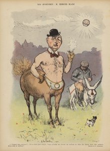 Edmond Blanc, ranskalainen kilpahevosen omistaja ja kasvattaja. Kuvitus Le Rirelle