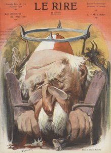 Emile Combes, ranskalainen poliitikko. Kuvitus Le Rirelle