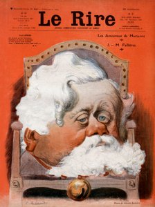 Ranskalaisen satiirisen lehden "Le Rire" etusivu 9. joulukuuta tekijältä Charles Leandre