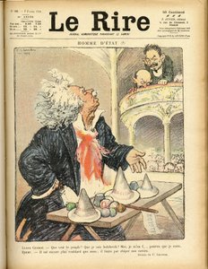 Kuvitus Le Riren kanteen, 02.7.1920 - valtiomies - David Lloyd George ja Ebert Friedrich (1871-1925) tekijältä Charles Leandre
