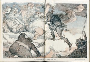 Kuvitus Charles Leandresta (1862-1934) elokuvassa "" Fantasio"" tekijältä Charles Leandre