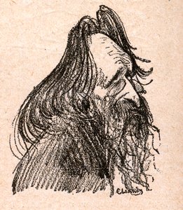 Jules Guesde (1845-1922) ranskalainen poliitikko - kaiverrus Paul Bosqin kirjaan "Our Dear Suvereign" - kuvitus Charles Leandre (1862-1934) 1898 - tekijältä Charles Leandre