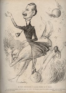 Herra Paul Deschanel, talon uusi puhemies - Charles Leandren (1862-1934) sarjakuva elokuvassa "The Rire"" 1898 tekijältä Charles Leandre