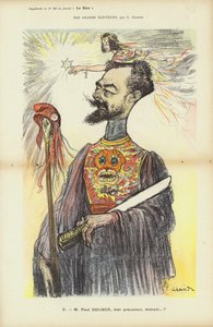 Paul Doumer, ranskalainen poliitikko, kuvitus Le Rirelle