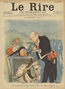 Presidentti Felix Faure ja kuningatar Victoria, kuvitus Le Rirelle