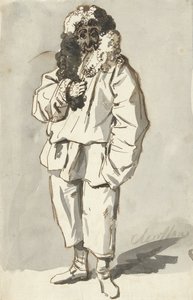 Roman Polichinelle laskiaistiistai-asussa tekijältä Charles Louis Clerisseau