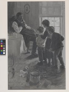 Etukappale James Whitcomb Rileyn "A viallinen joulupukki" tekijältä Charles M. Relyea