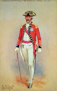 Sir William Howe, Britannian armeijan komentaja (1776-78) pukeutui hevosesta