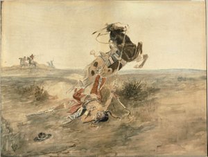 Kaatunut Intian soturi tekijältä Charles Marion Russell