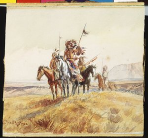 Intian sotapuolue, 1902 tekijältä Charles Marion Russell