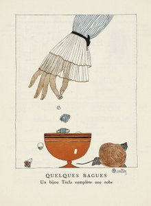Mainos "Tecla", Gazette de Bon Ton, pub. 1920 tekijältä Charles Martin