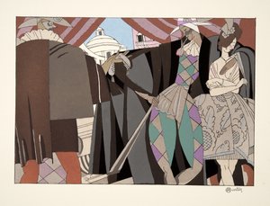 Italialainen komedia, alkaen Sports & Entertainment, pub. 1914 (sabluunapainatus) tekijältä Charles Martin