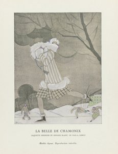 La Belle de Chamonix, pub. 1924 (sabluunapainatus) tekijältä Charles Martin