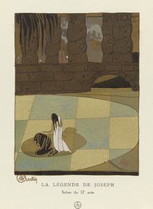 Joosefin legenda, II näytöksen kohtaus, pub. 1914 (sabluunapainatus) tekijältä Charles Martin