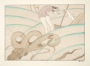 The Octopus alkaen Sports & Entertainment, pub. 1914 (sabluunapainatus) tekijältä Charles Martin