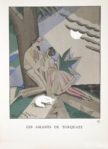 Les Amants de Torquate, muotikuvakokoelmasta, 1921 (pochoir-painatus).
