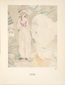 Lété, muotikuvakokoelmasta, 1922 (pochoir-painatus). tekijältä Charles Martin