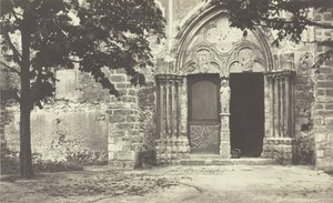 Villeneuve le Comten kirkko, Seine-et-Marne Villeneuve le Comten kirkko, Seine-et-Marne, 1862. tekijältä Charles Marville