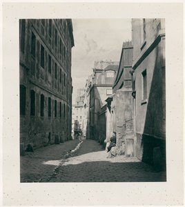 Rue Chartière (impasse Chartière) alkaen rue de Reims tekijältä Charles Marville