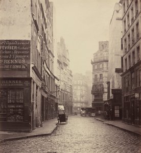 Rue des Lombards Rue des Lavandières Sainte-Opportunelta nähtynä tekijältä Charles Marville