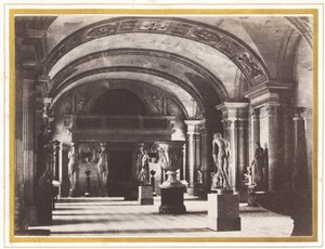 Caryatidien huone, Louvre-museo, n. 1851. tekijältä Charles Marville