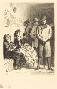 Odotustoimisto omnibussilla tekijältä Charles Maurand after Honoré Daumier