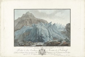 Gletsjer bij Grindelwald Lutschinen nousemassa ala-Grindelwaldin jäätikköstä. Bernin kantoni, Interlakenin maakunta (otsikko esineessä) Merkittävät näkymät Sveitsin vuorille (sarjan nimi)