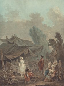 Noce de Village Village Häät, 1785. tekijältä Charles Melchior Descourtis