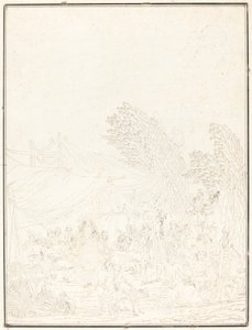 Noce de Village Village Häät, 1785. tekijältä Charles Melchior Descourtis